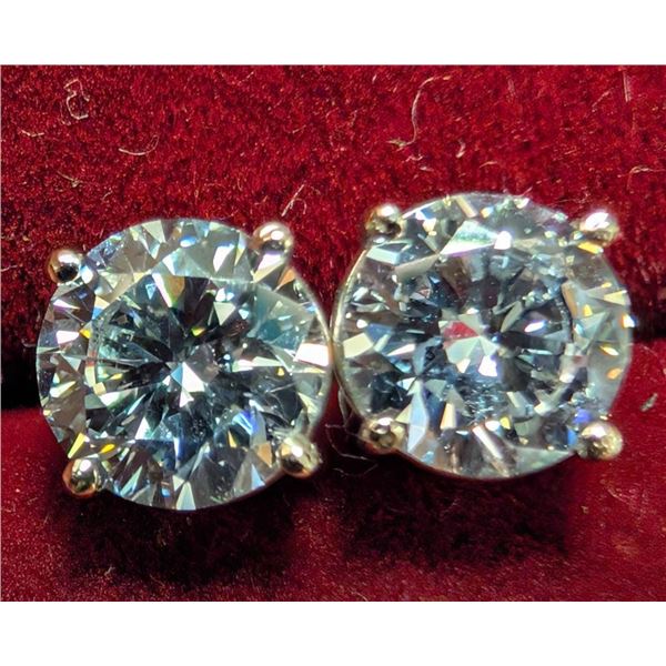 $2375, 14K(1.08g), LAB DIAMOND (1.85ct)EARRING, appraised value $2375