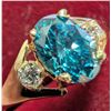 Image 2 : $2200, 10K(1.3g), LAB BLUE DIAMOND (0.61+0.06ct)RING, size 6.5, appraised value $2200, ring resizeab