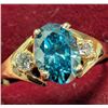 Image 3 : $2200, 10K(1.3g), LAB BLUE DIAMOND (0.61+0.06ct)RING, size 6.5, appraised value $2200, ring resizeab