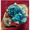 Image 4 : $2200, 10K(1.3g), LAB BLUE DIAMOND (0.61+0.06ct)RING, size 6.5, appraised value $2200, ring resizeab