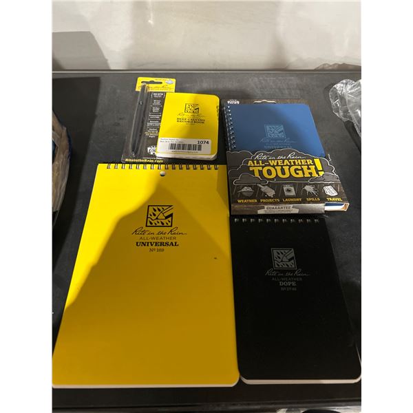 Lot Of Rite in the Rain All-Weather Notebooks and Pen Set