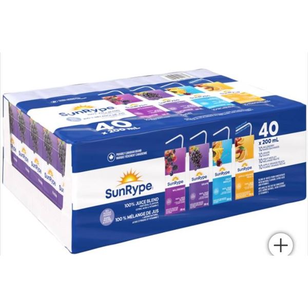 SunRype 40 x 200mL Juice Assortment, Multiple Flavors