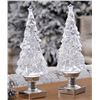 Image 1 : Pack of 2 Lighted Glitter Trees With LED Lighting