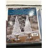 Image 2 : Pack of 2 Lighted Glitter Trees With LED Lighting