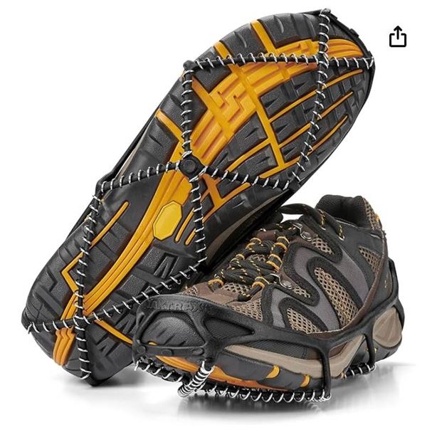 Yaktrax Walk Traction Cleats for Walking on Snow and Ice (1 Pair) Size S, Black