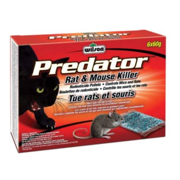 Wilson Predator Mouse Killer Rodenticide Pellets – Lot of 6