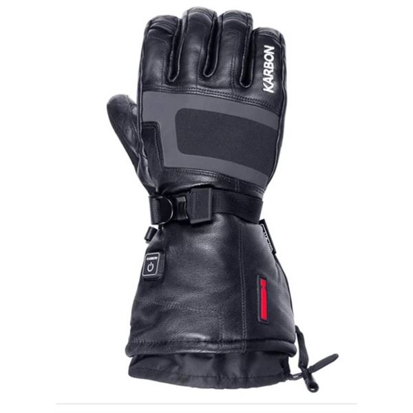 Karbon Heated Leather Gloves with 6-Temperature Settings