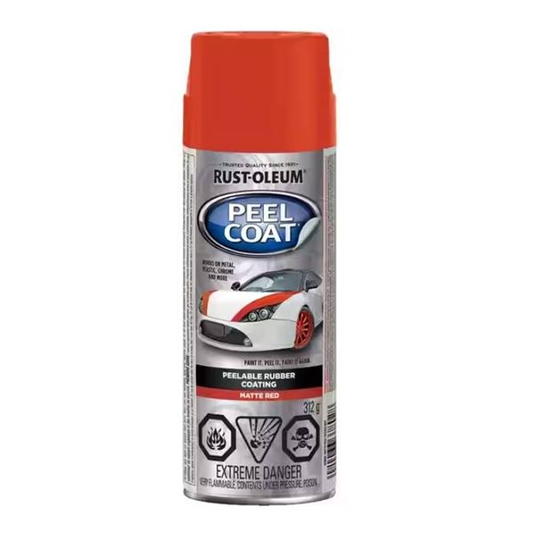 Rust-Oleum Peel Coat Matte Red Spray 312g – Set of 3