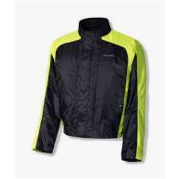 Olympia Motorsports Motorcycle Jacket, Black/Yellow, Medium