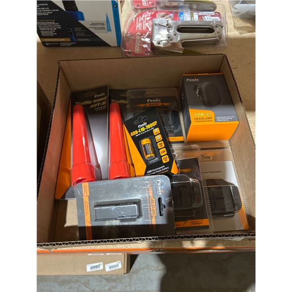 Lot Of Fenix Accessories Including Tactical Switches, Batteries, and More