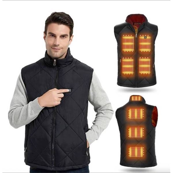 LeapSee Heated Apparel Men’s Heated Vest with Battery Pack XL
