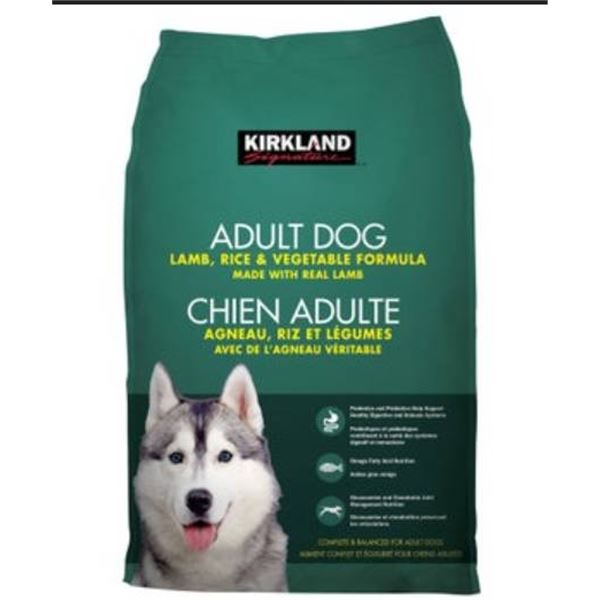 Kirkland Adult Dog Food, Lamb, Rice & Vegetable Formula, 18.14 kg
