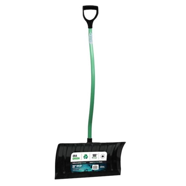 ERAgreen 21-in Poly Snow Shovel with 54-in Steel Handle