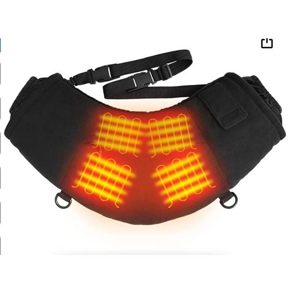 PTAHDUS Heated Hand Warmer Pouch with 7.4V Rechargeable Battery, Portable Heated Hand Muff with 4 He