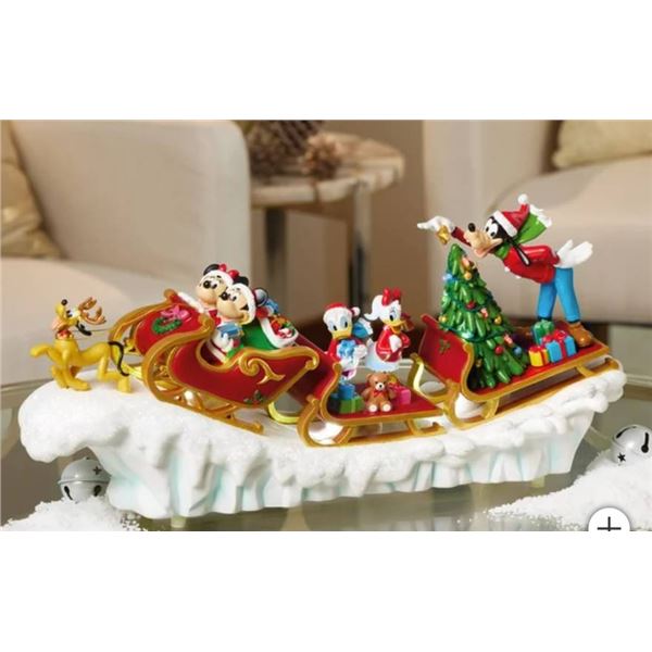 Disney Holiday Sleigh With Lights And Music Featuring Multiple Characters