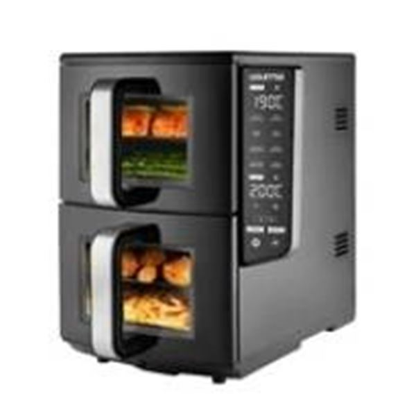 Gourmia Dual-Basket Air Fryer with Black Finish