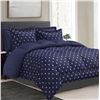 Image 1 : Queen-Size Comfy Polka Dot Comforter Set in Blue 7pc Set