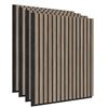 Image 1 : Artika Sonolok Sound-Absorbing Slatted Panel Kit, Walnut Finish, (4 Panels) Covers 15.5 Sq Ft