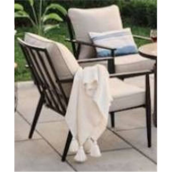 Allen + Roth Black Steel 2 Armchairs ONLY