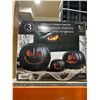 Image 2 : Halloween Metal Pumpkin Lanterns Set of 3 – Nesting Decorative Jack-O-Lantern Candle Holder