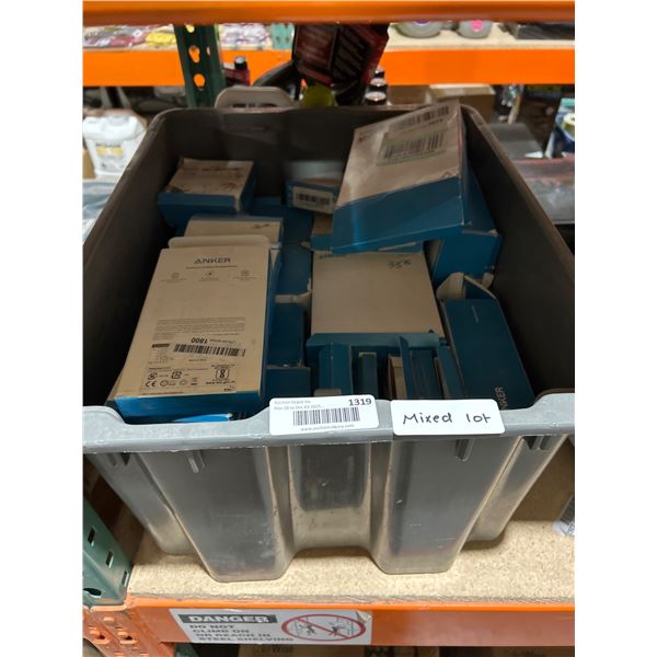 Assorted Lot Of Anker Electronics Including PowerCore 10000 Redux and PowerWave Magnetic Car Mount