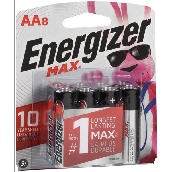 Lot of 6 Energizer MAX AA Batteries (8-Count Packs)