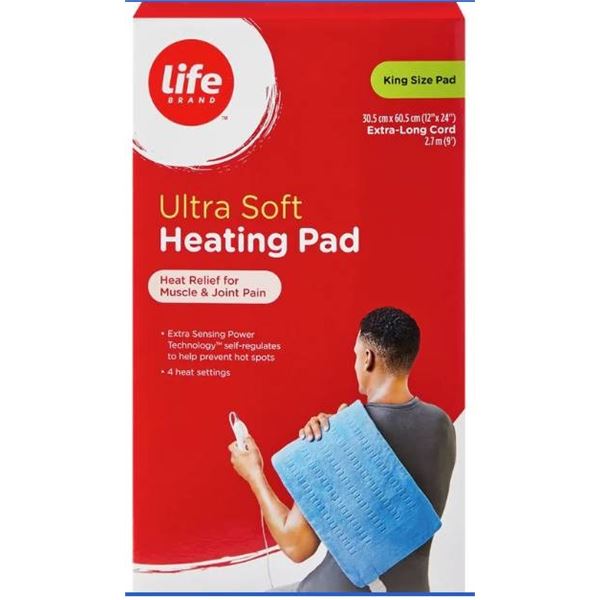 Life Brand Ultra Soft Heating Pad King Size with Extra Long Cord