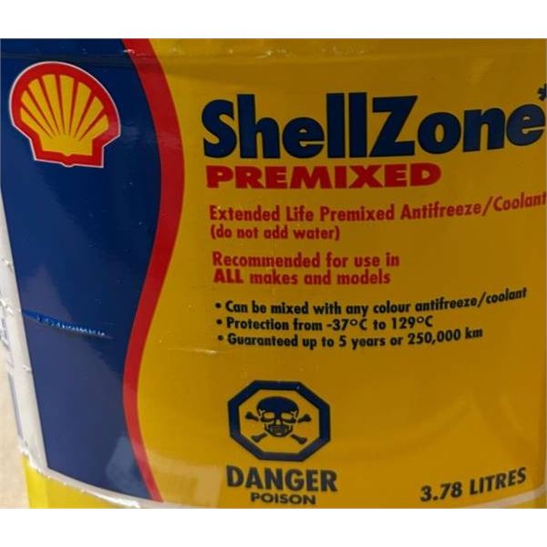 ShellZone Premixed Antifreeze Coolant 3.78 L – Set of 4 Units