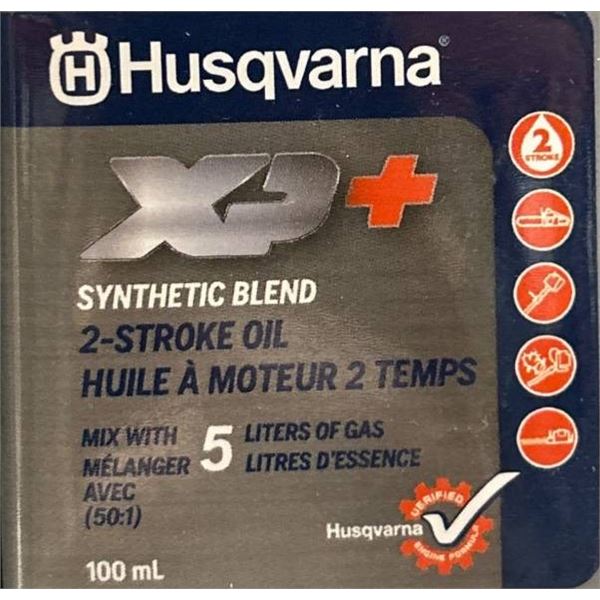 Husqvarna XP+ Synthetic Blend 2-Stroke Oil 100mL Bottles (Pack of 30)