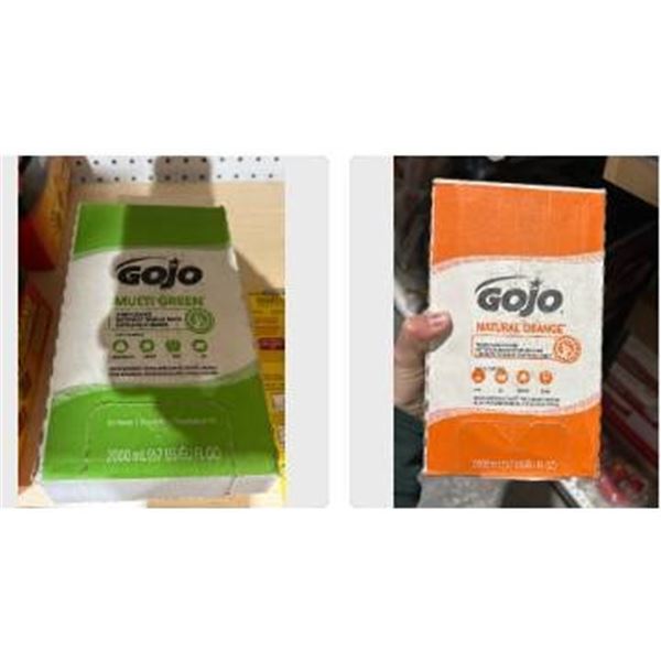 2X2000G GOJO Dispensers, Multi Green and Natural Orange Hand Cleaner