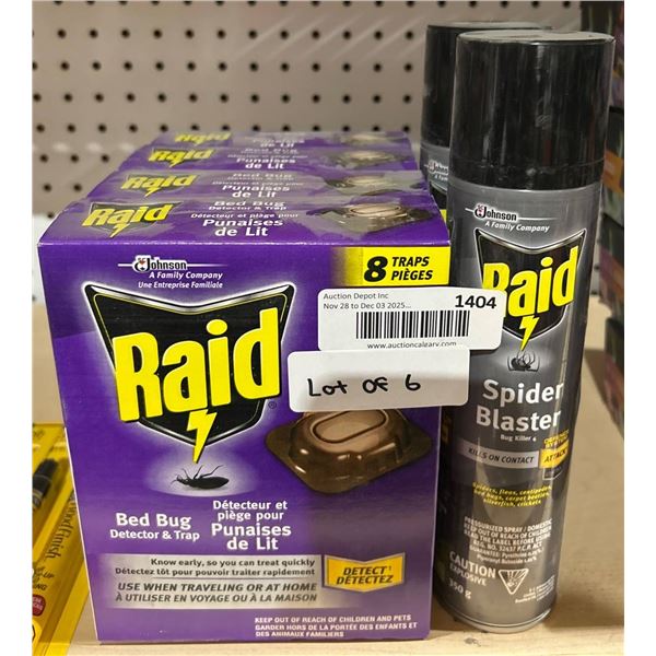 6X Raid Bed Bug Detector and 2X350G Spider Blaster