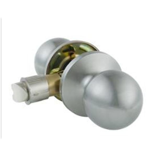 LOT OF 3 RONA Bolae Bed/Bath Door Knobs in Brushed Nickel Finish