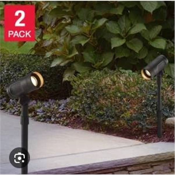 Portfolio Outdoor Lighting Solar LED Spot Lights, Set of 2