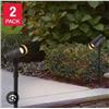 Image 1 : Portfolio Outdoor Lighting Solar LED Spot Lights, Set of 2