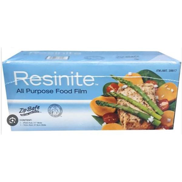 Resinite All Purpose Food Film with ZipSafe Cutter, 2 Roll Set