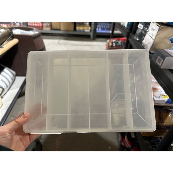 Lot of 3 Transparent Plastic Storage Cases with Compartments