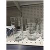 Image 2 : Lot of 14 Clear Glass Drinking Cups with Stackable Design