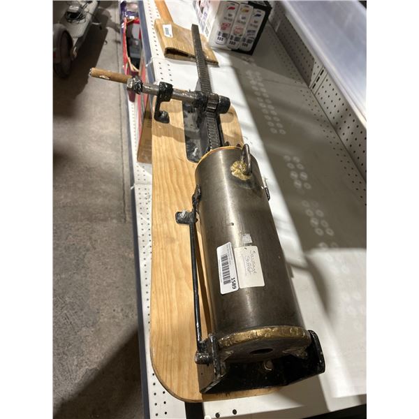 Hand-Crank Sausage Stuffer with Metal Base and Mounting Hardware