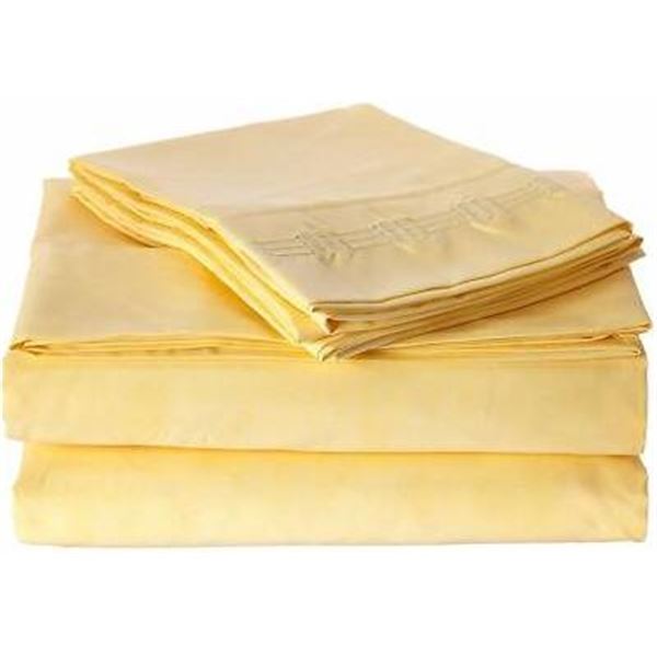 Comfy Bamboo World 9900 Platinum Series King Sheet Set – Yellow