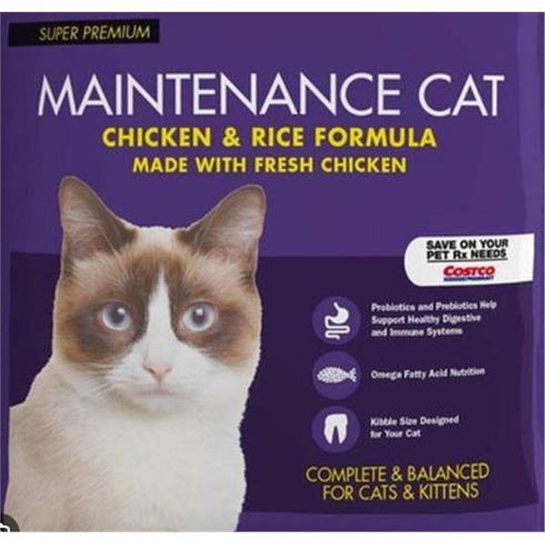 Kirkland Maintenance Cat Food Chicken & Rice Formula 9.07 kg