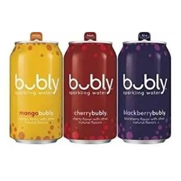 Bubly Sparkling Water Variety Pack – 23 x 355 mL Cans