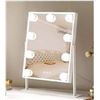 Image 1 : Leishe Vanity Mirror with 360-Degree Rotation in White Finish