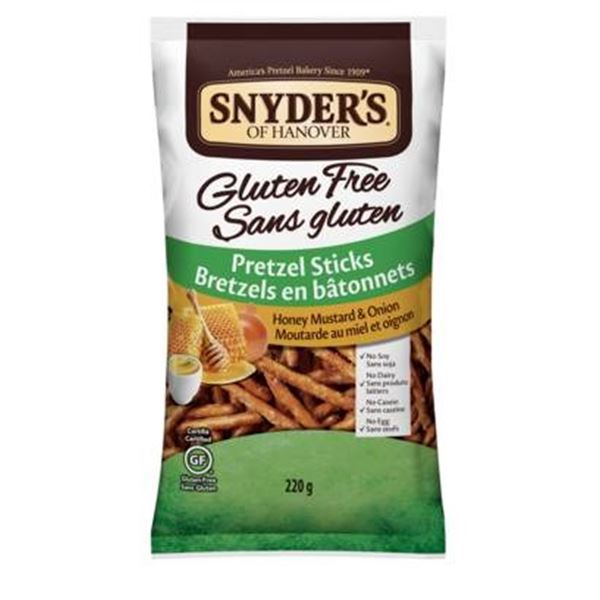 Snyder’s of Hanover Gluten-Free Pretzel Sticks Honey Mustard & Onion 220g