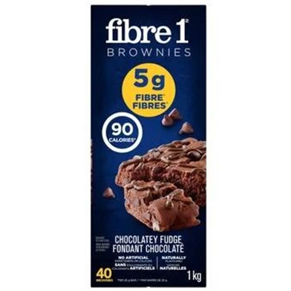 Fibre Brownies Chocolatey Fudge, 1 kg, 40 Brownies per Pack