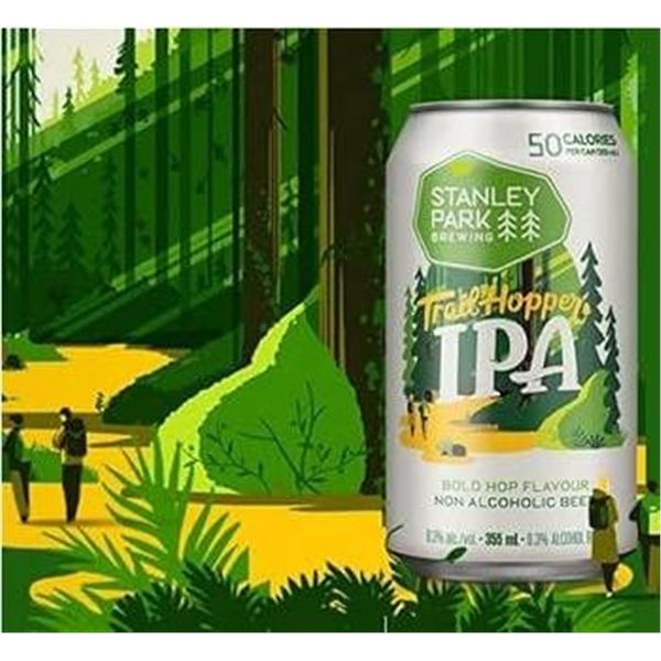 Stanley Park Trail Hopper Non-Alcoholic IPA, 24 x 355 mL Cans