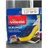 Image 4 : Lot of 6 Vileda Scrunge Glass Ceramic Cleaning Sponges 2 Per Pack