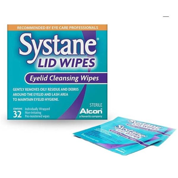 Systane Lid Wipes Eyelid Cleansing Wipes 32 Count Lot of 2