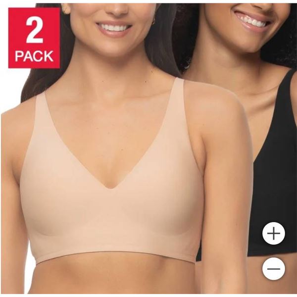 Buffalo David Bitton 2-Pack Wire-Free Seamless Bras – Size S/P