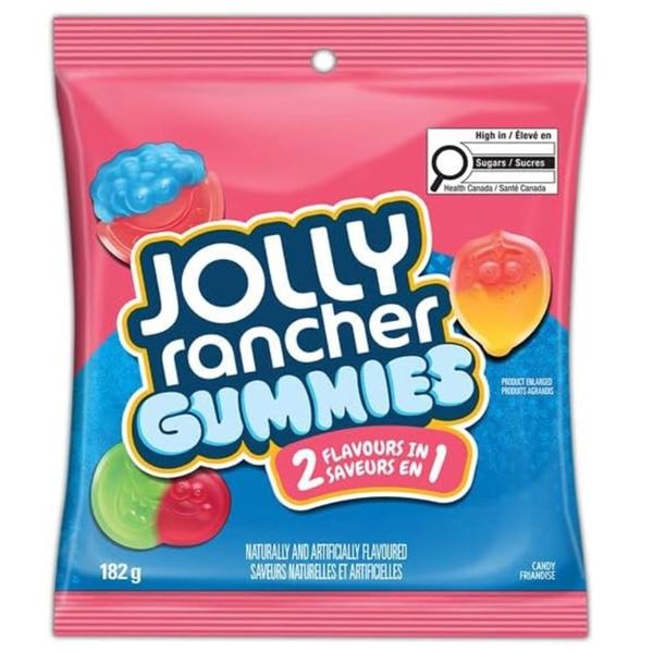 JOLLY RANCHER 2-in-1 Original Gummy Candy, Bulk Candy to Share, Jolly Rancher Candy, Gummies, Candy 