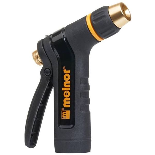 Melnor XT200; Heavy-Duty Metal Hose Nozzle with Rear Trigger; Adjustable Spray Nozzle Tip; 1 Pack
